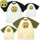 ムーンアイズ Tシャツ メンズ 半袖 アメカジ おしゃれ かっこいい かわいい 車 バイク ホットロッド レーシング モーター MOONEYES MOON アイボールラグランシャツ 【メール便OK】_TS-TM910-MON