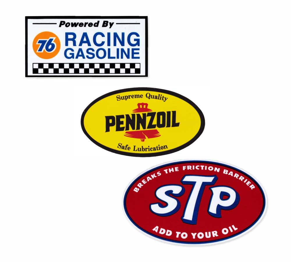 ステッカー セット 1000円 ポッキリ 送料無料 アメリカン 車 バイク かっこいい おしゃれ カーステッカー レーシング オイルブランド 3枚セット 01 【メール便OK】＿SC-MS3P01-FEE