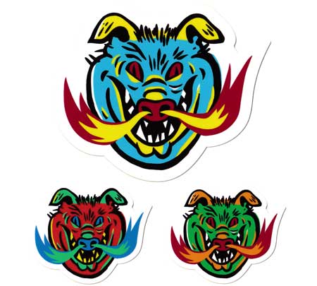 ポークチョップ ステッカー 車 アメリカン おしゃれ バイク かっこいい アメカジ カーステッカー アメ..