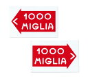 ステッカー ミッレミリア 車 バイク イタリア かっこいい おしゃれ レーシング カーステッカー MILLE MIGLIA 1000 左右セット 【メール便OK】＿SC-MS141-FEE