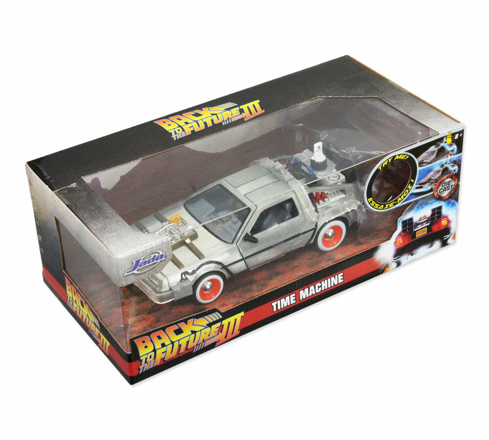 バックトゥザフューチャー ミニカー デロリアン タイムマシン 1:24 BACK TO THE FUTURE PART III TIME MACHINE W/LIGHT＿MN-321669-SPS