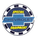 ステッカー シボレー 車 アメリカン おしゃれ かっこいい アメ車 カーステッカー 復刻 CHEVROLET SPECIAL EQUIPMENT 裏貼り サイズS 【メール便OK】＿SC-DC602-MON