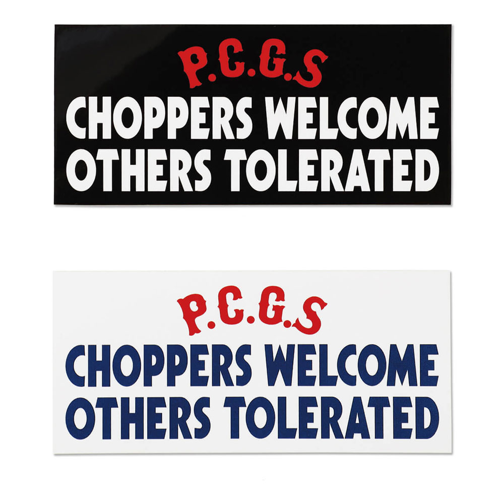 ポークチョップ ステッカー アメリカン 車 かっこいい おしゃれ バイク カーステッカー PORKCHOP CHOPPERS WELCOME 【メール便OK】＿SC-KGPC049-MON