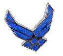 USエアフォース アメリカ空軍 エンブレム ミリタリー ステッカー アメリカ おしゃれ かっこいい 車 バイク アウトドア キャンプ カーステッカー 【メール便OK】_SC-USAFEMB-HYS