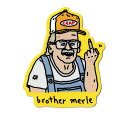 ブラザーマール BROTHER MERLE ステッカー 面白い スケボー おしゃれ ストリート アメリカン アメリカン雑貨 車 バイク スーツケース ノートパソ...