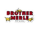 ブラザーマール BROTHER MERLE ステッカー 面白い スケボー おしゃれ ストリート アメリカン アメリカン雑貨 車 バイク スーツケース ノートパソ...