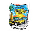ムーンアイズ ステッカー アメリカン 車 かっこいい おしゃれ バイク カーステッカー ホットロッド MOONEYES MOON Wave Hunter ステッカー 【メール便OK】_SC-DM248-MON