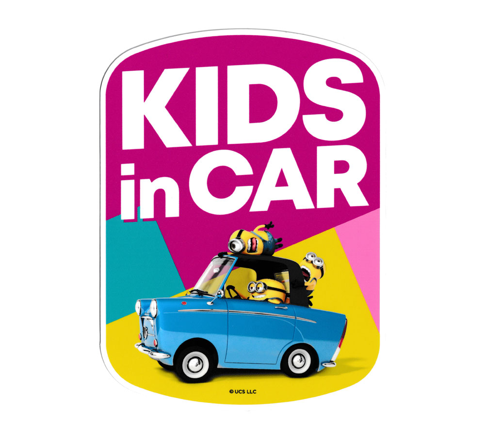 ミニオンズ ステッカー アメリカン キャラクター アメリカ 車 子供 乗ってます Minions CG KIDS IN CAR 【メール便OK】＿SC-MN031-GEN