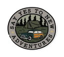 ステッカー アウトドア アメリカン おしゃれ スーツケース 車 バイク かっこいい キャンプ Vintage Outdoor Budges SAY YES 【メ...