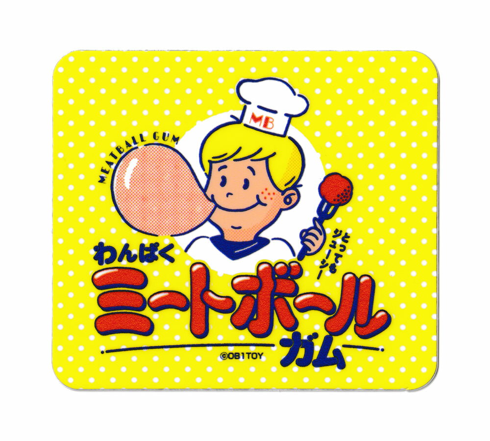 樂天商城 - 空想レトロ商店街 ステッカー おしゃれ かわいい レトロ 昭和 懐かしい オビワン ミートボールガム 【メール便OK】＿SC-OB1-008-GEN