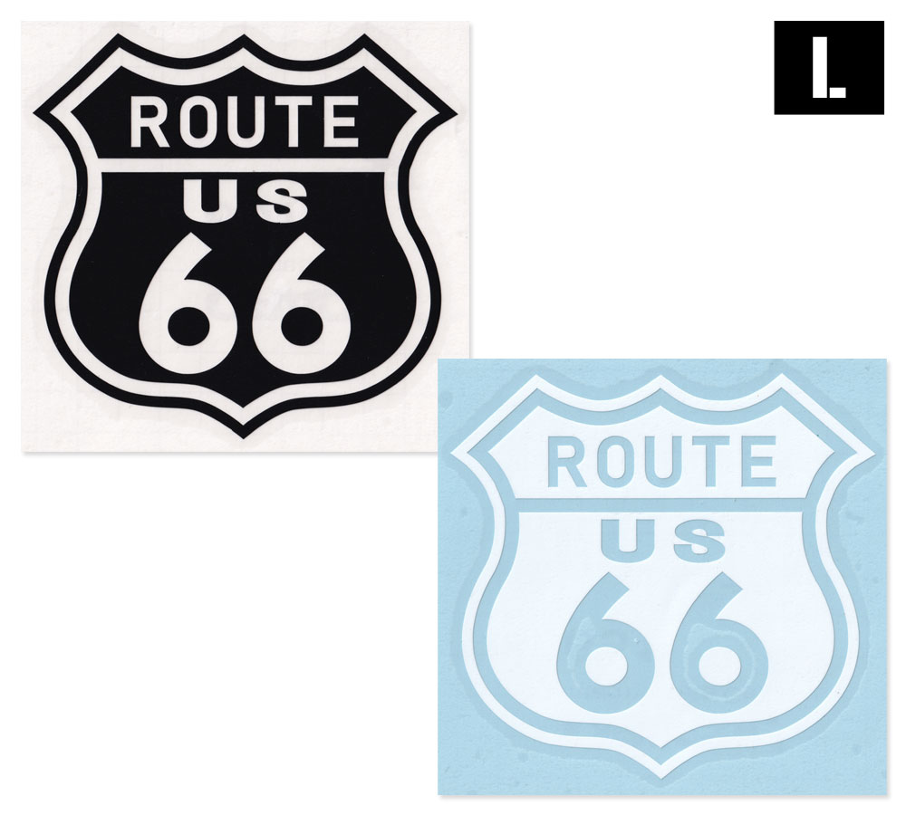 【アウトレットセール(訳あり商品)】 ルート66 ROUTE66 ステッカー アメリカン 車 バイク おしゃれ かっこいい アウトドア キャンプ カーステッカー 転写ステッカー ロードサイン サイズL