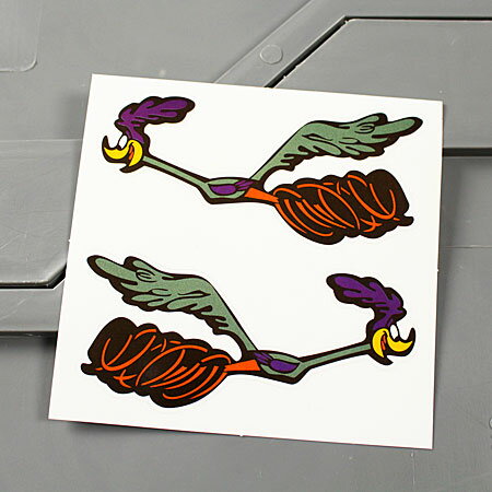 【アウトレットセール(訳あり商品)】 ロードランナー ステッカー セット ルーニー・テューンズ 車 バイク アメリカン かっこいい カーステッカー 左右向きセッ...