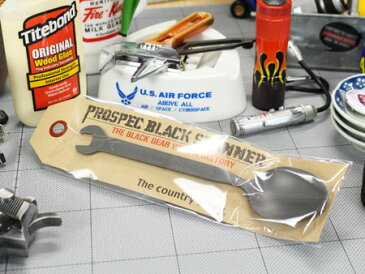 スプーン おしゃれ 面白い アウトドア キャンプ レンチ スパナ 男前 ツールスプーン アメリカ アメリカン雑貨 PROSPEC BLACK SPANNER The country story 【メール便OK】＿TW-912042-HYS