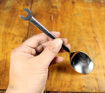 スプーン レンチ スパナ 面白い アウトドア キャンプ ガレージ 男前 ツールスプーン アメリカ アメリカン雑貨 Prospec Tool Spoon 【メール便OK】_TW-012-HYS