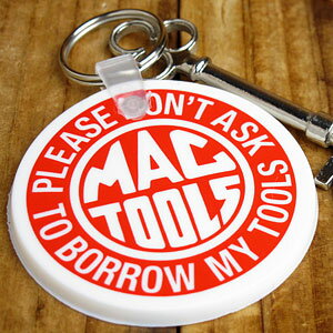マックツールズ キーホルダー キーリング おしゃれ 鍵 車 企業 バイク ラバーキーホルダー アメリカ アメリカン雑貨 MAC TOOLS 【メール便OK】_KH-034-FEE