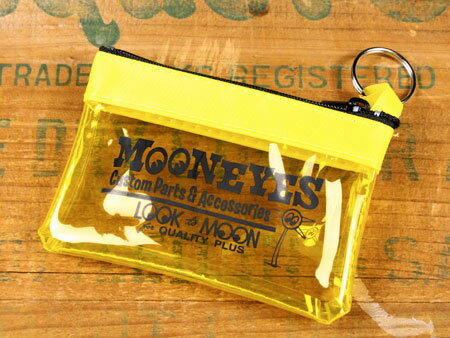 ムーンアイズ コインケース キーケース キーリング付き 小銭入れ MOONEYES イエロー 【メール便OK】＿AR-MG629YE-MON