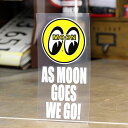 ムーンアイズ ステッカー 車 アメリカン おしゃれ バイク ヘルメット かっこいい カーステッカー アメ車 ホットロッド MOONEYES 転写タイプ AS MOON GOES WE GO! 【メール便OK】_SC-DM204-MON