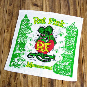 ラットフィンク ハンドタオル RAT FINK グリーン アメリカ アメリカン雑貨 【メール便OK】＿TO-RAF380GR-MON