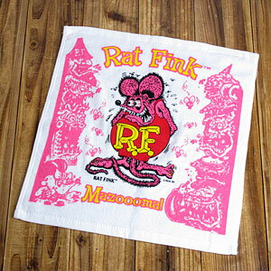 ラットフィンク ハンドタオル RAT FINK ピンク アメリカ アメリカン雑貨 【メール便OK】＿TO-RAF380PK-MON