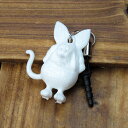 ラットフィンク スマートフォン イヤホンジャック アクセサリー Rat Fink ボディー ホワイト 【メール便OK】_SA-RAF396WH-MON