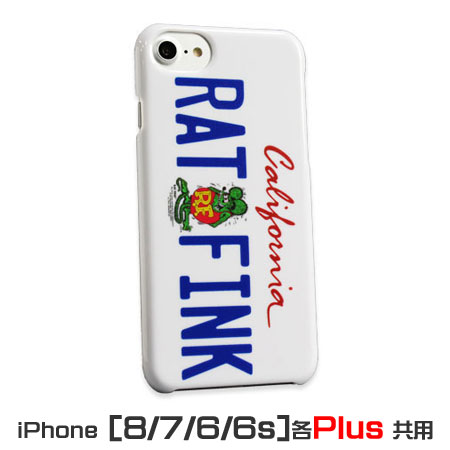 ラットフィンク iPhone ケース iPhone8 Plus/7 Plus/6 Plus/6s Plus カバー ジャケット キャラクター アメリカ モンスター ホットロッド RAT FINK キャルプレート ＿SA-RAF490-MON