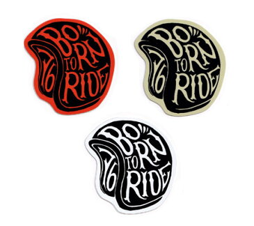 ステッカー アメリカン 車 バイク ヘルメット かっこいい おしゃれ ギター スケボー カーステッカー アメリカン雑貨 BORN TO RIDE 【メール便OK】_SC-1237-GEN