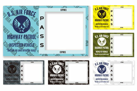 【アウトレットセール(訳あり商品)】ステッカー 車 車検シール 車検ステッカー アメリカン おしゃれ かっこいい ミリタリー US AIR FORCE エアフォ...