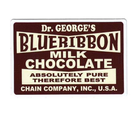 ステッカー アメリカン おしゃれ かっこいい 車 アウトドア スーツケース バイク ビンテージ カーステッカー 広告 ラベル チョコレート BLUERIBBON＿SC-JEL45-GEN