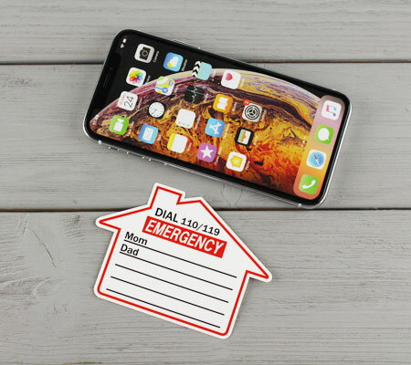 ステッカー アメリカン サイン 表示 案内 注意 おしゃれ インテリア かっこいい パブリックサインステッカー 緊急電話リスト 【メール便OK】＿SC-PS49-LFS