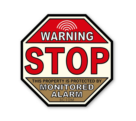 セキュリティ ダミー ステッカー 防犯 アメリカン かっこいい おしゃれ 世田谷ベース シール 窓 玄関 ガレージ 警告 止まれ・監視しています 【メール便OK...