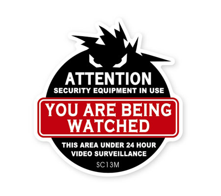 セキュリティ ダミー ステッカー 防犯 アメリカン かっこいい おしゃれ 世田谷ベース シール 窓 玄関 ガレージ 注意 あなたは監視されています 【メール便O...