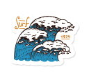 ステッカー サーフィン アメリカン 車 アウトドア スーツケース おしゃれ かっこいい レトロ ビンテージ バイク 海 SURFS UP DECAL 波 SUR...