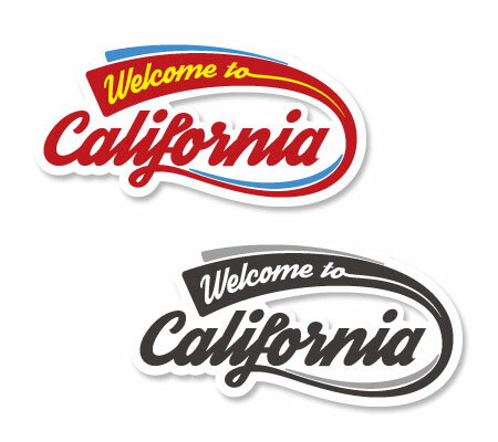 ステッカー アメリカン おしゃれ かっこいい 車 カリフォルニア アウトドア キャンプ スーツケース カーステッカー Welcome to California Decal ロゴ サイズM 【メール便OK】＿SC-WCR1851M-AHD