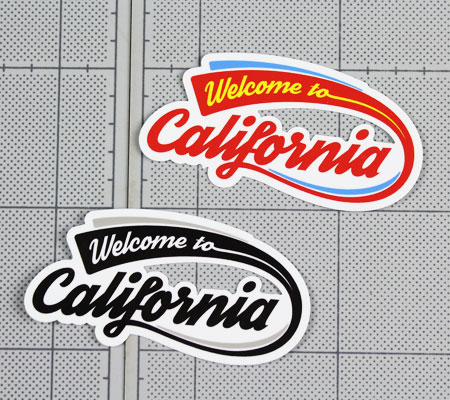 ステッカー アメリカン おしゃれ かっこいい 車 カリフォルニア アウトドア キャンプ スーツケース カーステッカー Welcome to California Decal ロゴ サイズM 【メール便OK】＿SC-WCR1851M-AHD