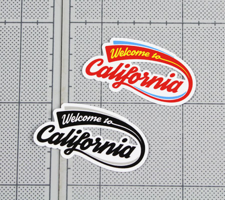 ステッカー アメリカン おしゃれ かっこいい 車 カリフォルニア アウトドア キャンプ スーツケース カーステッカー Welcome to California Decal ロゴ サイズS 【メール便OK】＿SC-WCR1851S-AHD