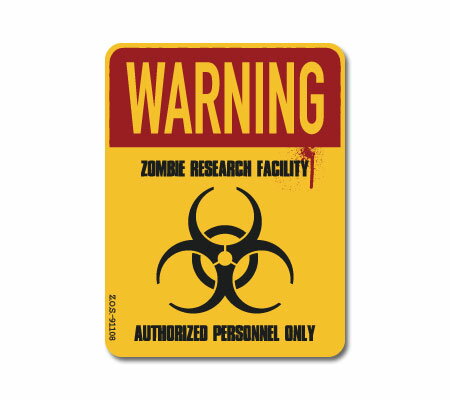 ステッカー ゾンビ アメリカン 面白い かっこいい おしゃれ スーツケース ハロウィン 飾り グッズ アウトドア 車 バイク バイオハザード 警告 WARNIN...