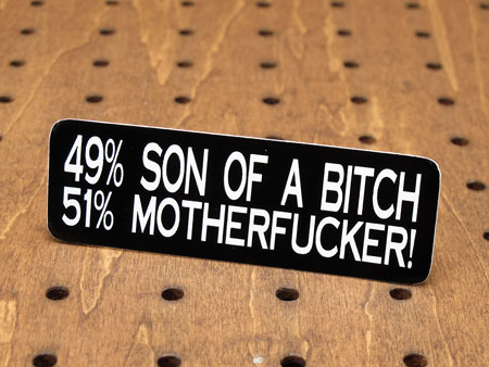 ƥå إå  ꥫ  Х ä 49% SON OF A BITCH, 51% MOTHERFUCKER! 49Υۡ51ΥϺ ڥ᡼OKۡSC-180-GEN