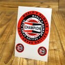 ステッカーセット 車 アメリカン おしゃれ バイク ヘルメット かっこいい カーステッカー チャンピオン CHAMPION 【メール便OK】＿SC-R213-TMS