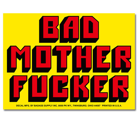 ステッカー アメリカン おしゃれ かっこいい ストリート アウトロー ファック FUCK MOTHER FUCKER BADASS STICKER SUPPLY 【メール便OK】＿SC-BSS001-RGH