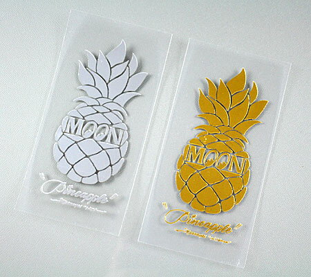 ムーンアイズ ステッカー 車 アメリカン おしゃれ かっこいい バイク カーステッカー ハワイ 南国 転写 MOONEYES パイナップル 【メール便OK】_SC-DM216-MON
