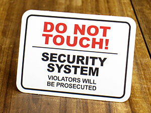 ステッカー アメリカン インテリア サイン 表示 案内 注意 警告 おしゃれ かっこいい 「監視システムにつき触るな、罰せられます」 【..