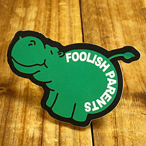 ステッカー 車 アメリカン おしゃれ バイク ヘルメット かっこいい ことわざ カーステッカー 動物 カバ 「親馬鹿」 【メール便OK】_SC-PS092-SXW