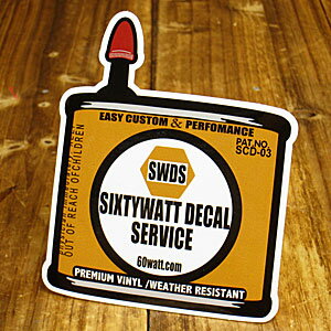 ステッカー 車 アメリカン 世田谷ベース おしゃれ バイク ヘルメット かっこいい オイル缶 カーステッカー シックスティーワット SIXTY WATT HOU...
