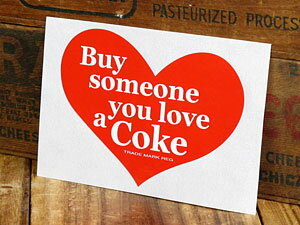 コカコーラ ステッカー グッズ 車 アメリカン おしゃれ バイク ヘルメット かっこいい カーステッカー Buy someone you love a Coke 【メール便OK】＿SC-CCBA14-LFS