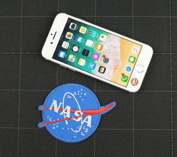 NASA ワッペン アイロン アメリカン アメカジ おしゃれ かっこいい 宇宙 ジャケット トートバッグ アメリカン雑貨 Embroidery Patch ミートボール Insignia 【メール便OK】＿WP-NFC001IA-DGT