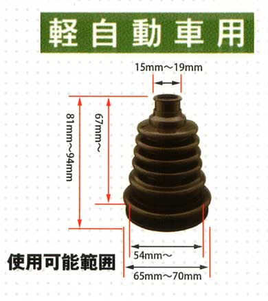 TW2160 軽自動車用ドライブシャフトブーツ アウタージョイントは分解しなくてもOK 作業は簡単 4ステップ 耐久性抜群