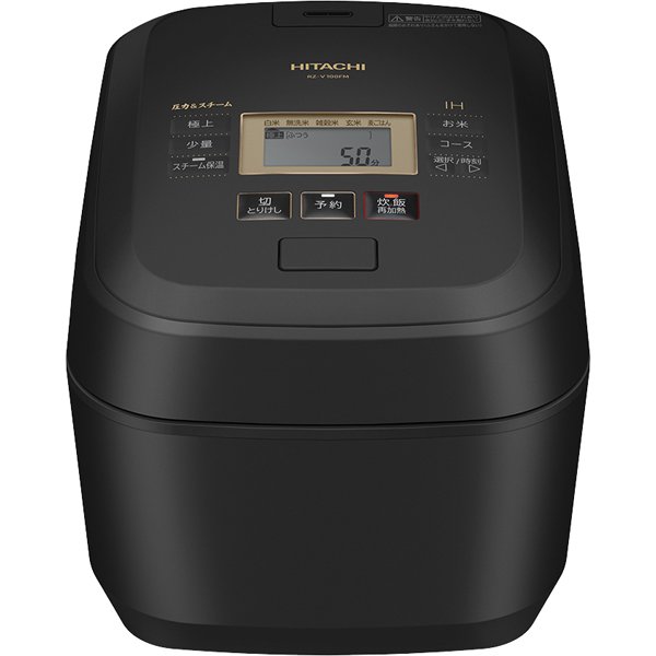 日立 RZ-V100FM K【土日発送しています】 [圧力＆スチームIHジャー炊飯器 ふっくら御膳 5.5合炊き フロストブラック]のサムネイル