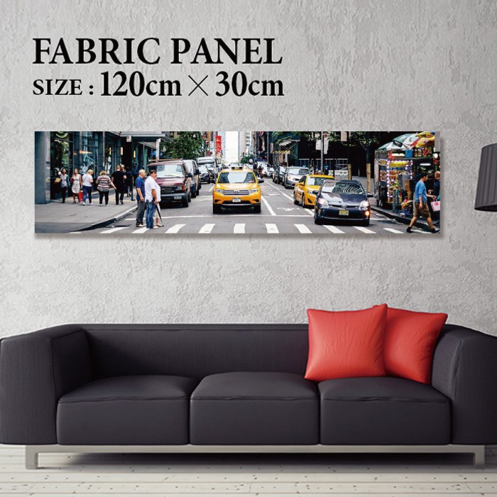 Rakuten - ファブリックパネル 120x30cm 飾るだけでお洒落に！ アートパネル ヤシ 部屋 インテリア アート パネル ボード 雑貨 フレーム 人気 壁掛け サーフ DIY インテリア オシャレ ソファー ウォール 北欧 壁紙 空 サーフィン 雲 青空 綺麗 青 水色 海 うみ