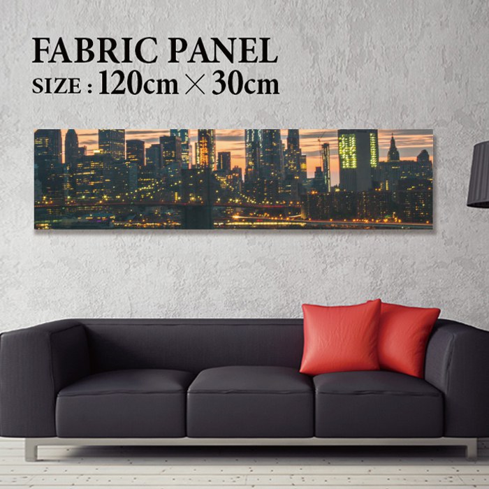 ※必ずご確認下さい。商品種類ファブリックパネル商品サイズLサイズ (120cm × 30cm)付属品・簡易説明書・パネル用金具プレート2枚（ネジ付き）・吊り糸商品説明木枠の上にデザインが印刷された生地を貼り付けたオシャレなファブリックパネル...