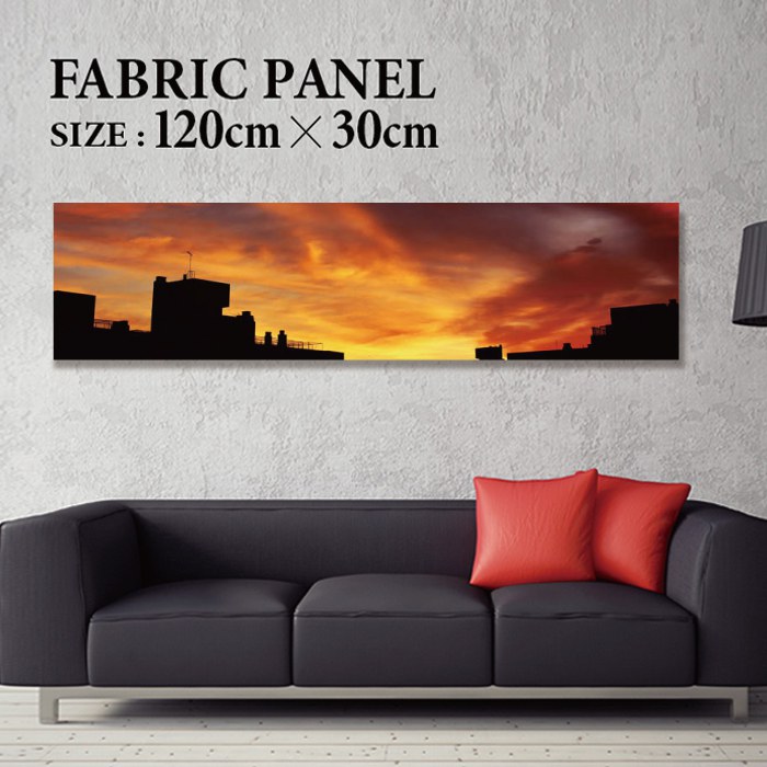 Rakuten - ファブリックパネル 120x30cm 飾るだけでお洒落に！ アートパネル ヤシ 部屋 インテリア アート パネル ボード 雑貨 フレーム 人気 壁掛け サーフ DIY インテリア オシャレ ソファー ウォール 北欧 壁紙 空 サーフィン 雲 青空 綺麗 青 水色 海 うみ